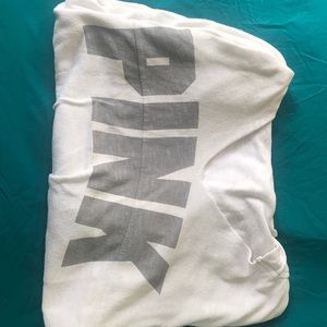 White with gray detailing hoodie/sweater